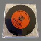Rare Red Fisher Signed Official Game Puck Inscribed Hof 85 Montreal Canadiens