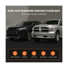 8x21 Ft Garage Floor Mat  2 8mm Thickened Diamond Plate Pvc Rubber Heavy Duty   