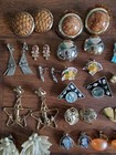Huge Lot Of 267 Vintage Clip On And Screwback Earrings Some Signed  Pieces 