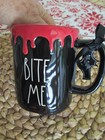 Rae Dunn Halloween  bite Me  Coffee tea Mug Dripping Blood nwt