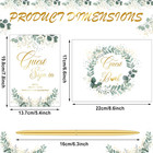 Geyee 3 Pcs Wedding Guest Book Set With Pen And Registry Table Sign