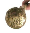 Antique Victorian Ornate Engraved Rolled Gold Mother Of Pearl Umbrella Handle