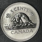 2002 Canada Coin Silver 5 Cents Frost Beaver Proof Unc Queen Elizabeth Ii Rare