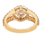 3 50 Carat Round Shape D vvs1 Women s Ring In 14kt Yellow Gold -  Tariffs Free