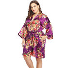 Women s Sexy Sleepwear Babydoll Lingerie Short Kimono Robe Satin Lace Nightdress