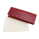 Gucci Burgundy Red Soft Leather Sunglasses Eyeglasses Case With Cloth   Giftbox