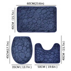 3 Piece Non Slip Memory Foam Bathroom Mat Set   Pebble Stone Bath Rugs Us