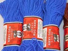 New 10 Vintage Aunt Lydia s Heavy Rug Yarn Kodel Blue   Rust 60 Yards Yarn