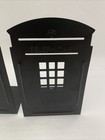 2 Book Ends  1 Set  Metal Bookends For Shelves Telephone Booth Decorative