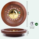 Wodgod 10 Inch Wooden Roulette 10 Inch Diameter  2 Height  Brown