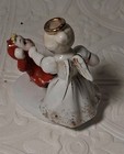 Porcelain Angel And Red Devil Pixie Figurine Mid-century Kitsch Collectible 