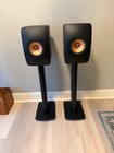 Kef S2 Floor Speaker Stands Pair - Carbon Black For Ls50 Meta   Wireless Ii
