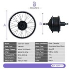 Electric Bicycle Conversion Kit 350w 36v 48v Rear Cassette Hub Motor Wheel