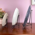 6pcs 3 Size Black Iron Plate Stands For Display - 4  6  8 Inch 6pcs 4 6 8in