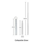 Stainless Steel Metal Wide Straw   Collapsible Straw Outdoor   Reusable Straws