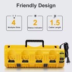 Fast Battery Charger For Dewalt Dcb104 Xr 4-port Multi 12v 20v Lithium Dcb200-2