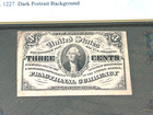 3 Cents Third Issue Fractional Currency Fr 1227 Dark Background Pcgs Choice Vf35