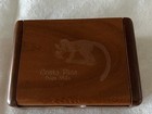 Vintage Small Wood Box Possible Cedar Hinged Curved Edge Simple Trinket Jewelry