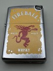 Fireball Whiskey Red Hot 2021 Chrome Zippo Lighter New B61