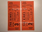1 Pair Kinks Concert Tickets Seattle Center Coliseum October 3 1980 Reprint Stub
