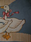Vintage Country Goose Quilted Toaster Cover Blue Calico Flawed