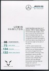 Lewis Hamilton Hand Signed Mercedes Drivers Card 2019  150mm X 100mm  