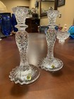 Spectacular Waterford Crystal Seahorse sea Jewel Candlesticks  Signed-sealed Top