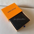 Men   s Louis Vuitton Black Embossed Monogram Leather Bifold Wallet