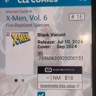 Marvel X-men  1 Blank Sketch Variant Cover 2024 Vol  6