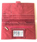 Lafayette 148 New York Leather Travel Wallet Passport Document Organizer Red Nwt