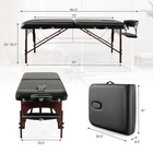 Portable Folding Massage Table Height Adjustable Spa Bed Beech Wood Face Cradle