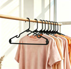 20 Pack Black Plastic Clothes Hangers Heavy Duty Non-slip Space Saving Hangers
