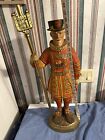 Large Antique Beefeater Gin Statue Cast Iron Fireplace Tools Canada England