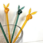  Vtg Bar Tools Playboy Bunny Club Swizzle Sticks Drink bar Stirrers Orange Green
