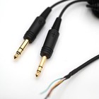 Aviation Replacement Pilot Headset Cable Cord Wires Dual Twin Plug Mono   Stereo
