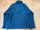 Patagonia Unisex Blue Striped Quarter Zip Long Sleeve Pullover   Size Small