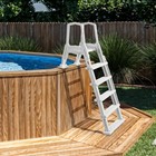 Xtremepowerus Deluxe Incline Above Ground In Pool Swimming Pool Ladder Large
