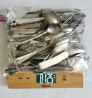 8 75 Lb Mixed Silverplate Flatware Lot 70  Pc Forks Spoons Craft Scrap Repurpose