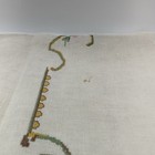Vintage Hand Embroidered Luncheon Bridge Tablecloth With 3 Matching Napkins