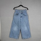 Vintage Lee Pipes Jeans Youth Medium Baggy Wide Leg Grunge Denim Skater 90s