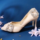 Bridal Shoe Clips Bride Buckle For Shoes Women Square Rhinestone