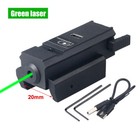 Tactical Green Laser Sight Scope Hunting 20mm Picatinny Rail Usb Rechargeable Us