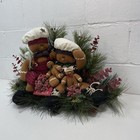Christmas Holiday Gingerbread Decoration Kitchen Decor Size 14   x17    Stand