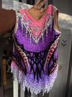 Girls  Rhythmic Gymnastic Leotard With Rhinestones  