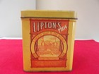 Vintage Lipton s Tea Planter Ceylon Yellow Tin Can Bristol Ware