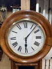 Antique New Haven  1 Regulator Wall Clock 1860s Long Drop Nice Clock    33  Tall