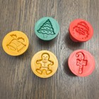 Wilton Vintage 2 1 4    Plastic Cookie Stamps Lot Christmas