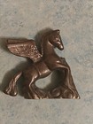 Solid Brass Winged Pegasus Horse Figurine 2 5    X 3  Mini Decor Vtg 