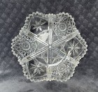 Antique Vintage Abp Brilliant Hand Cut Glass Bowl 8 3 4   