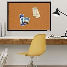 Quartet Cork Bulletin Board  Framed Corkboard  2  X 3   Black Frame  M